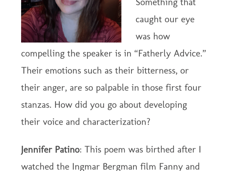 Poem & Interview In The Rappahannock&nbsp;Review